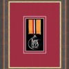Mahogany picture frame for one military with beaujolais mount