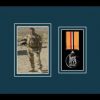 Black picture frame for one military medal/photo with nightshade mount