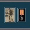Oak picture frame for one military medal /photo with nightshade mount