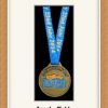 Personalised light wood marathon medal frame