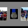Black picture frame for one marathon medal/two photos with grey mount